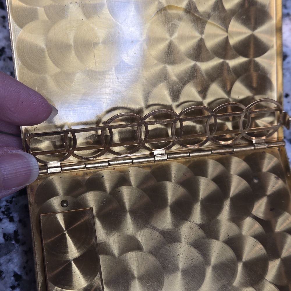 Rare Double-Sided 1950s Butterfly Enamel Carryall Minaudière Compact - Picture 10 of 16